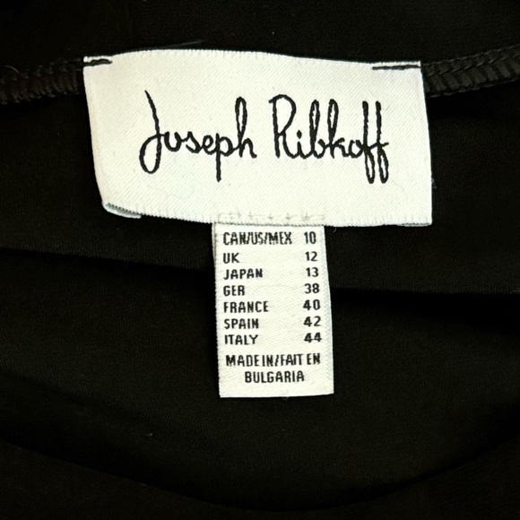 Joseph Ribkoff Faux Leather Tunic Size 10 Asymmetrical Zip Open Hem Long Sleeve - Picture 7 of 8